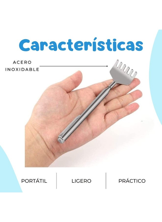 Extendable Stainless Steel Back Scratcher – Manual Metal Back Scratching Tool with Handle - Image 4